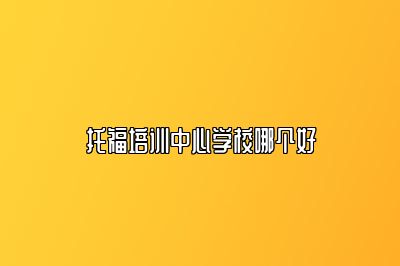 托福培训中心学校哪个好