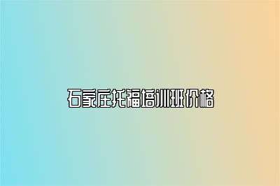 石家庄托福培训班价格