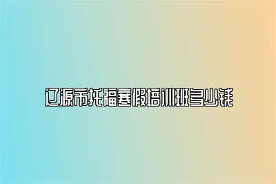 辽源市托福寒假培训班多少钱
