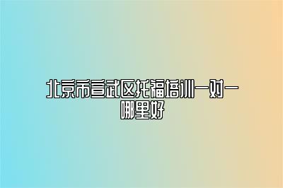 北京市宣武区托福培训一对一哪里好