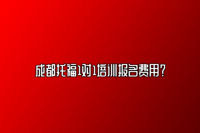 成都托福1对1培训报名费用？