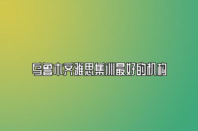 乌鲁木齐雅思集训最好的机构