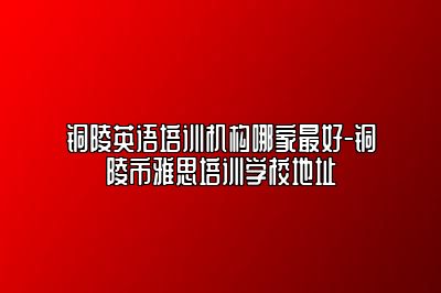 铜陵英语培训机构哪家最好-铜陵市雅思培训学校地址