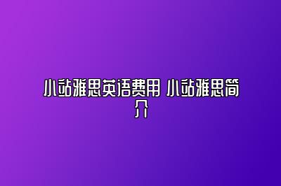 小站雅思英语费用 小站雅思简介