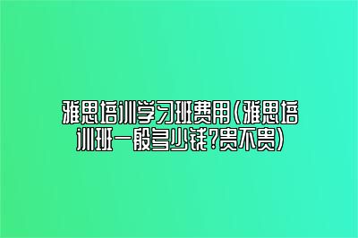 雅思培训学习班费用(雅思培训班一般多少钱?贵不贵)