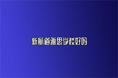 新航道雅思学校好吗