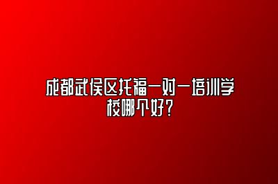成都武侯区托福一对一培训学校哪个好？