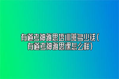 有道考神雅思培训班多少钱(有道考神雅思课怎么样)