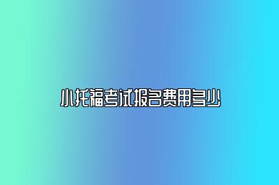 小托福考试报名费用多少