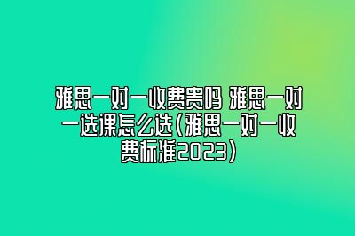 雅思一对一收费贵吗 雅思一对一选课怎么选(雅思一对一收费标准2023)