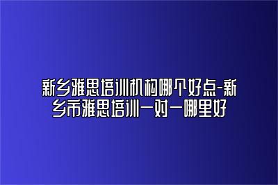 新乡雅思培训机构哪个好点-新乡市雅思培训一对一哪里好