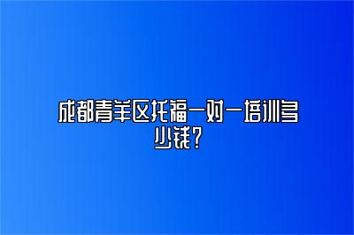 成都青羊区托福一对一培训多少钱？