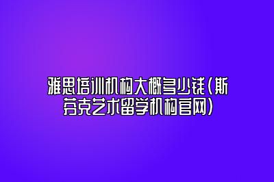 雅思培训机构大概多少钱(斯芬克艺术留学机构官网)