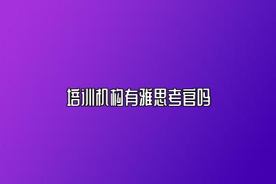 培训机构有雅思考官吗