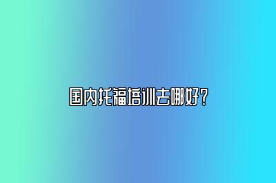 国内托福培训去哪好？