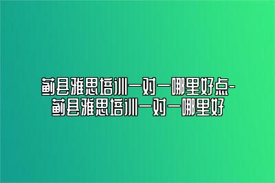 蓟县雅思培训一对一哪里好点-蓟县雅思培训一对一哪里好