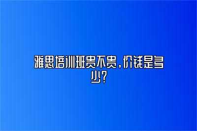 雅思培训班贵不贵，价钱是多少？