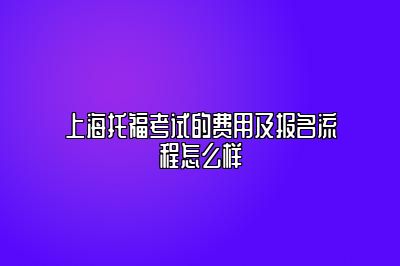 上海托福考试的费用及报名流程怎么样