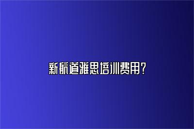 新航道雅思培训费用？