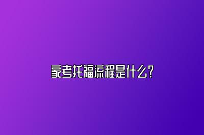 家考托福流程是什么？