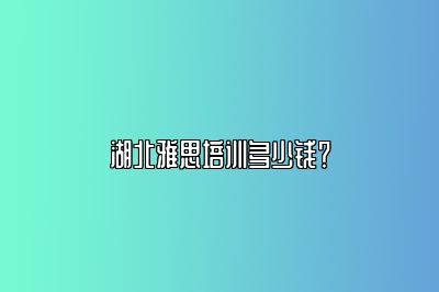 湖北雅思培训多少钱？