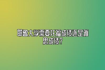 耶鲁大学需要托福成绩还是雅思成绩？