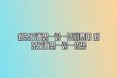 新东方雅思一对一培训费用 新东方雅思一对一优势