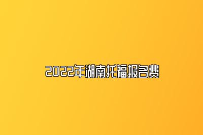 2022年湖南托福报名费