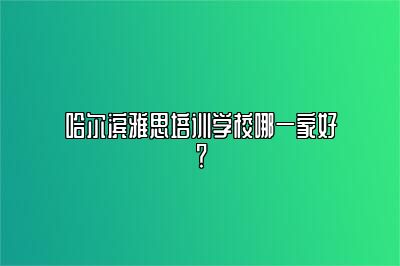 哈尔滨雅思培训学校哪一家好？