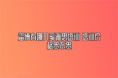 淄博有哪几家雅思培训 培训价格贵不贵