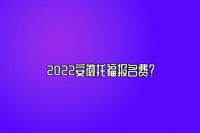 2022安徽托福报名费？