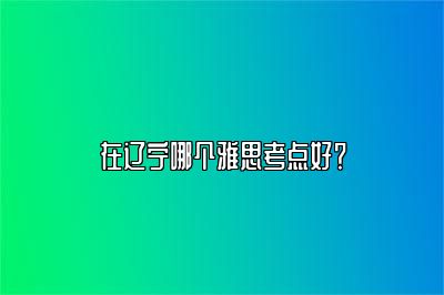 在辽宁哪个雅思考点好？