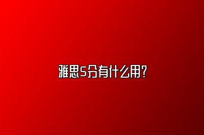 雅思5分有什么用？