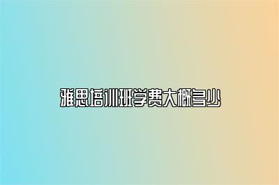 雅思培训班学费大概多少