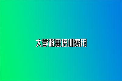 大学雅思培训费用