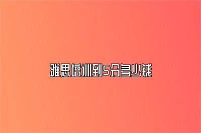 雅思培训到5分多少钱