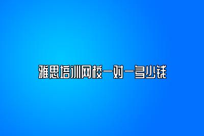 雅思培训网校一对一多少钱