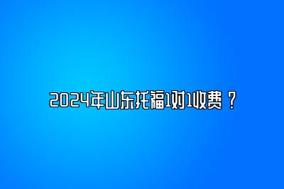 2024年山东托福1对1收费 ？