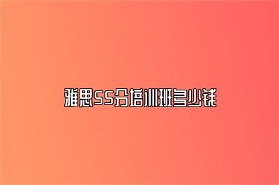 雅思55分培训班多少钱