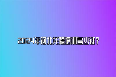 2024年河北托福培训多少钱？