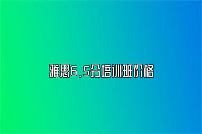 雅思6.5分培训班价格