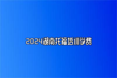 2024湖南托福培训学费