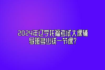 2024年辽宁托福考试大课辅导班多少钱一节课？