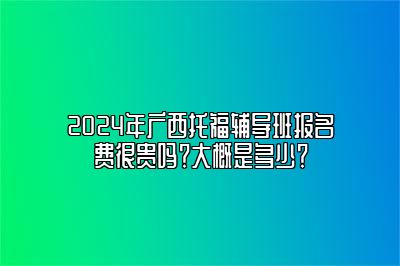 2024年广西托福辅导班报名费很贵吗？大概是多少？