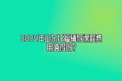 2024年山东托福辅导课程费用值得吗？