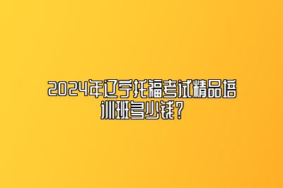 2024年辽宁托福考试精品培训班多少钱？