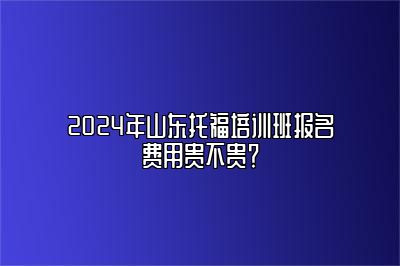 2024年山东托福培训班报名费用贵不贵？