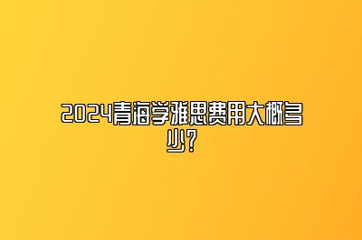 2024青海学雅思费用大概多少？