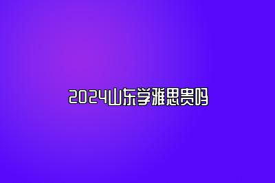 2024山东学雅思贵吗