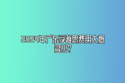 2024年广东学雅思费用大概多少？